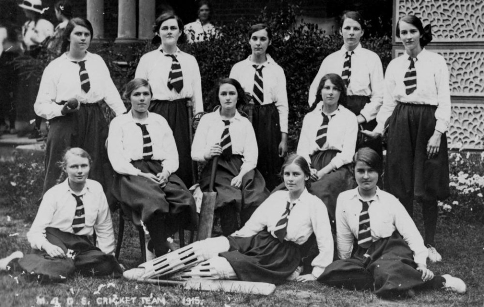 Date: circa 1915 Location: Maryborough, Queensland Who: Maryborough Girls Grammar School cricket team